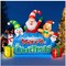 Outdoor Inflatable Decorations with LED Lights, 7FT Long Merry Christmas Banner, Funny Penguins Snowman Inflatable Gingerbread Man Blow Up Santa Claus with Gift Box Yard Christmas Holiday Decorations
